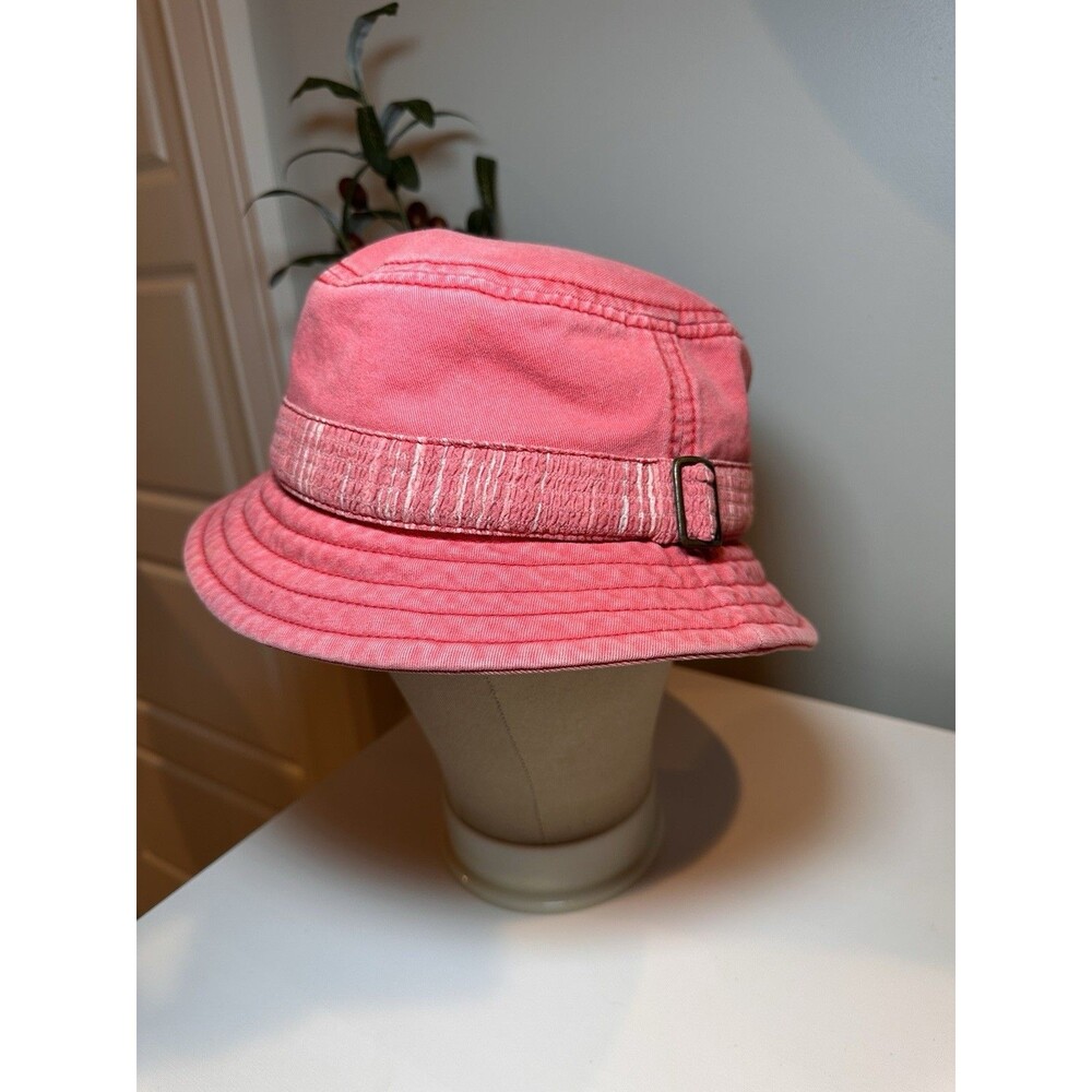 Woolrich Sun Faded Pink Canvas Bucket Hat - Coastal Grandma Summer Sun Hat VTG